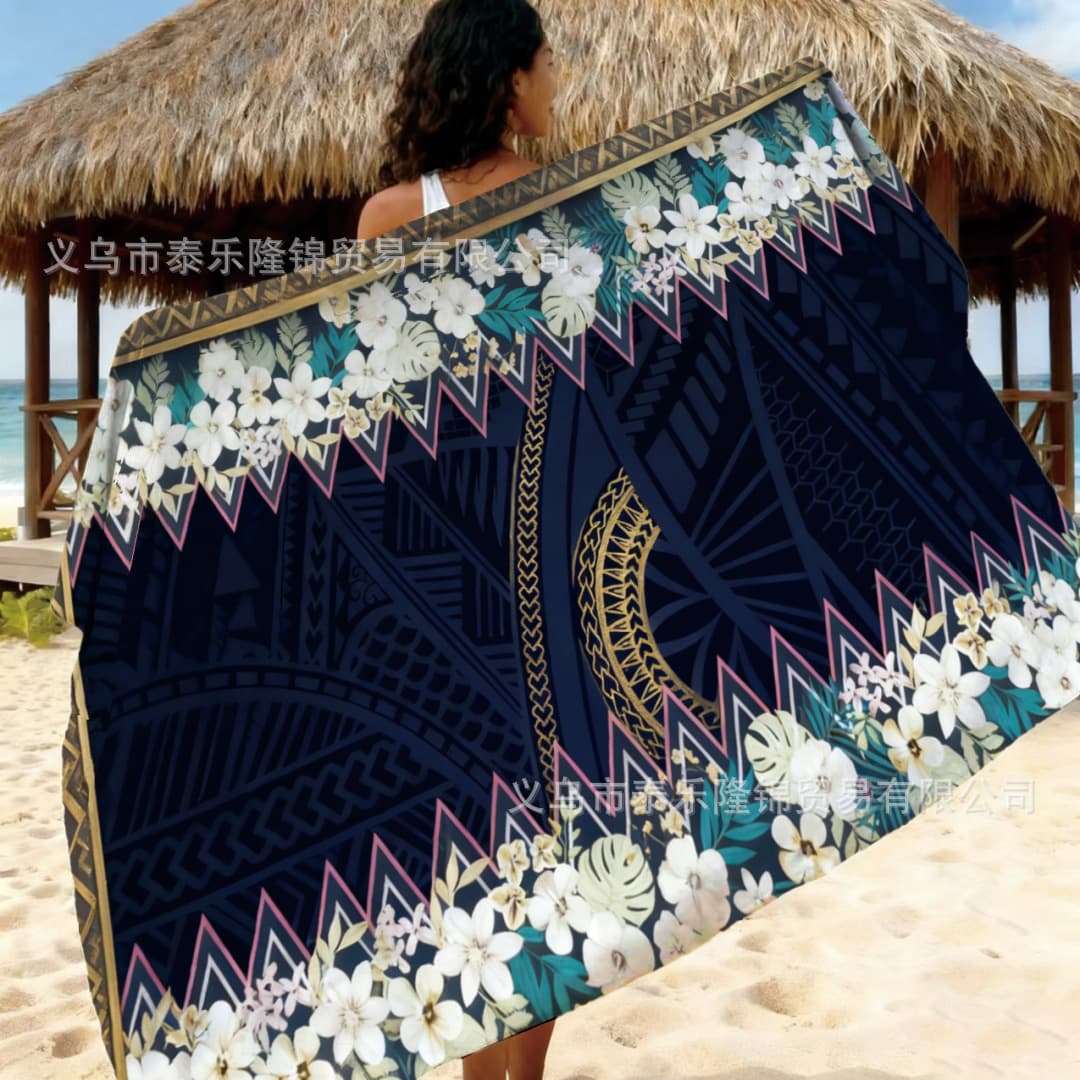 Factory direct sale South Pacific Islands style pattern print half skirt, Fiji Sulu Samoa Lavalava.