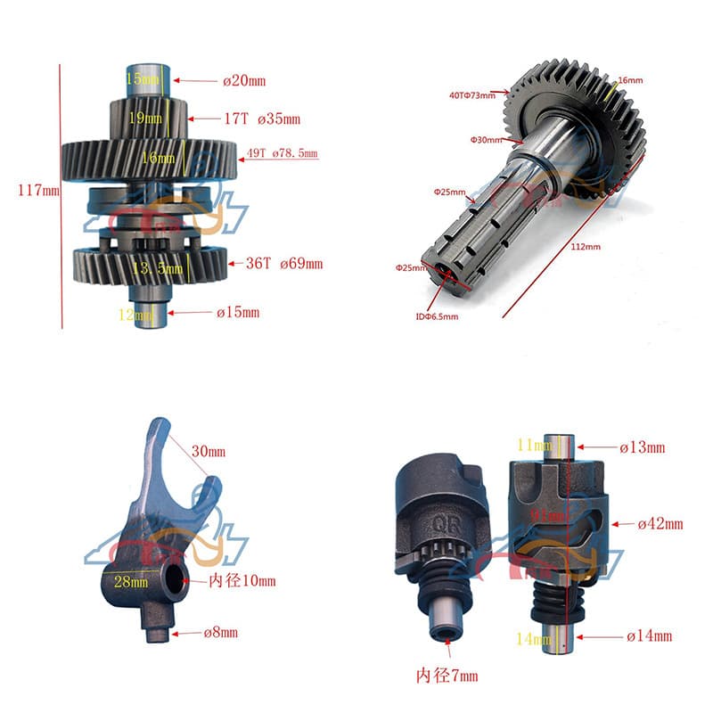 Beach go-kart 150/200CC super-powered Jinlang engine output shaft drive shaft shift gear shift drum
