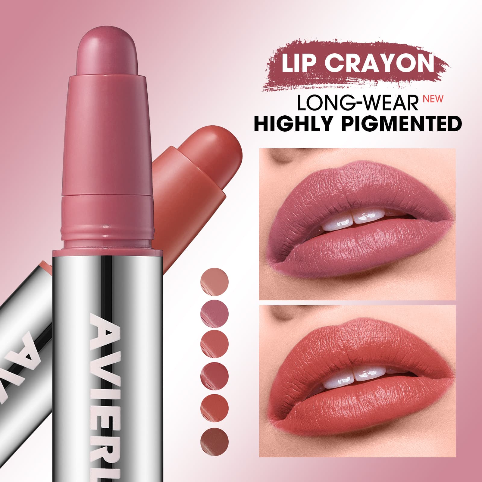 Cross-border Supply Smooth Matte Lipstick Long-lasting Waterproof Export English Version