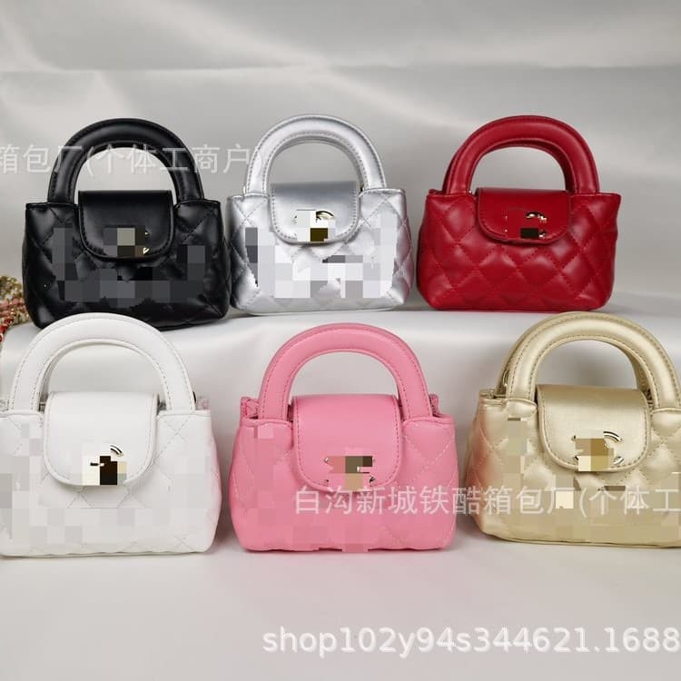 Mini Genuine Leather Chain Handbag Women 2025 New Top Layer Cowhide Diamond Quilted Shoulder Crossbody Bag This Year's Trend