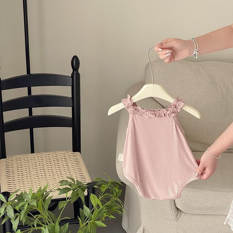 2026 new baby jumpsuits, fashionable baby girl crawling clothes, thin suspenders, summer clothes, trendy clothes