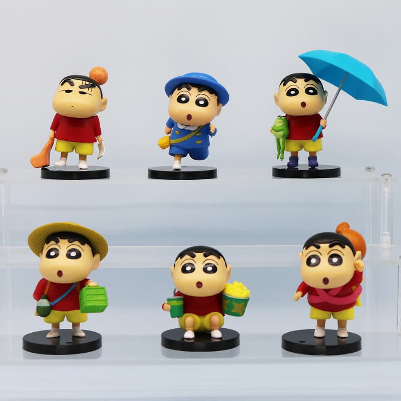 Daily Shin-Chan Series Figurines Cartoon Anime Crayon Shin-Chan Doll Model Car Dashboard Trendy Toy Desktop Decoration Ornament