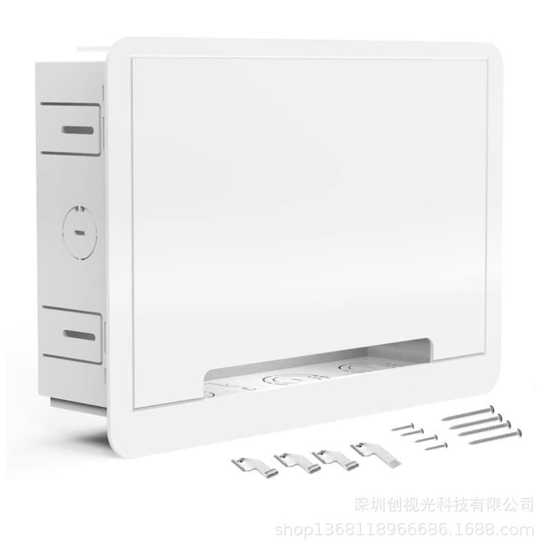 9-Inch In-Wall TV Media Box - Recessed TV Socket and Network Set-Top Box