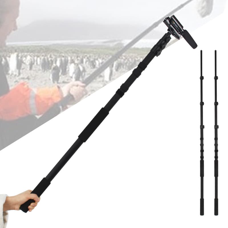 3-meter Extended Live Broadcast Microphone Boom, Aluminum Alloy Multi-section Ultra-long Outdoor Live Equipment Telescopic Rod Wholesale
