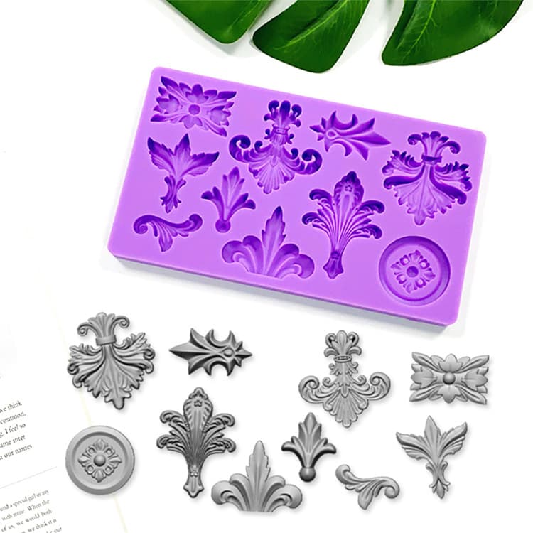 Baroque Silicone Cake Mold - Large Baroque Vintage Frame Fondant Silicone Mold