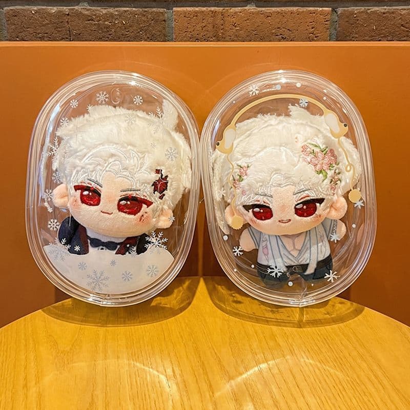 【Berry Bear】Snowflake Doll Bag 14cm Pvc Dustproof Storage Display Protective Case for Dolls Going Out and Walking with Dolls