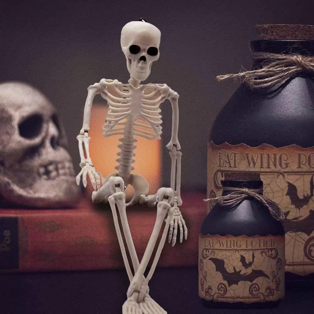 Simulated 40CM90cm Halloween skeleton pendant human skull joints movable haunted house layout escape room