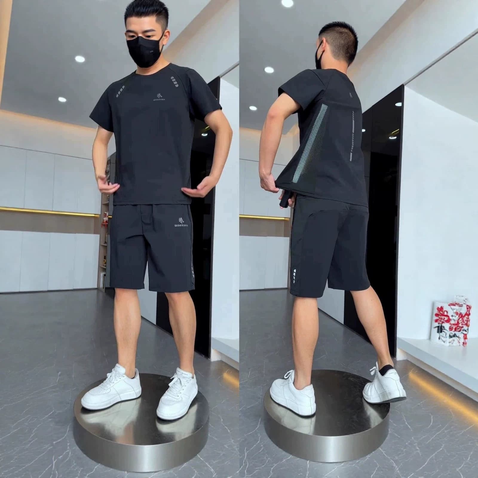 Men's Short Sleeve T-Shirt Set Casual Shorts Sportswear Summer Thin Men's Short Sleeve Trendy