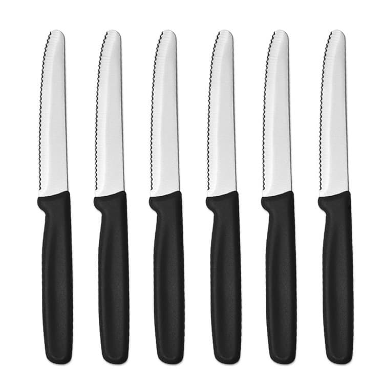 Cross-Border Stock Steak Knife with PP Handle, Serrated for Restaurants, Hotels, and Toast
