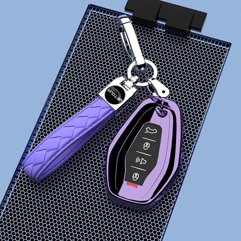 Suitable for 2023 Jetour X95 Key Cover, X90Plus Key Holder, X70Coupe Men's and Women's Decorative Accessories, Car Key Case