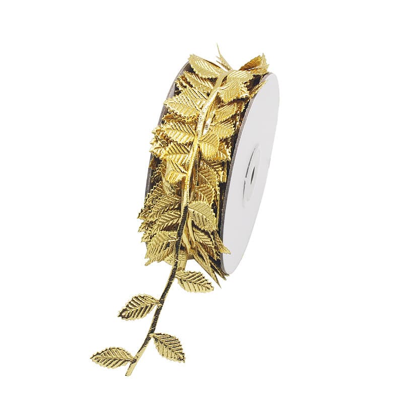 Cross-border Serrated Gold Leaf Ribbon for DIY Lace Decoration Lighting Accessories Ultrasonic Embossed Silver Webbing