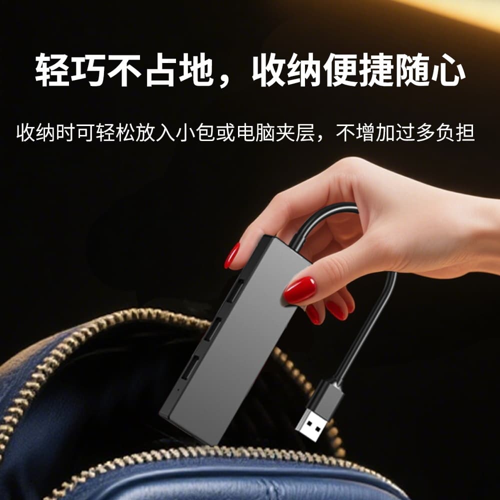 Type-C to USB 2.0 4-in-1 Hub Laptop Multi-Port Splitter Adapter Docking Station