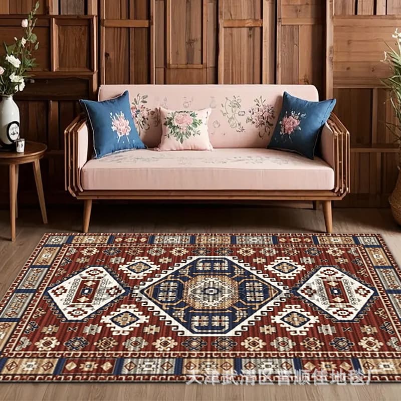 Cross-border ethnic style carpet retro living room sofa coffee table floor mat large area full bedroom carpet Persian style