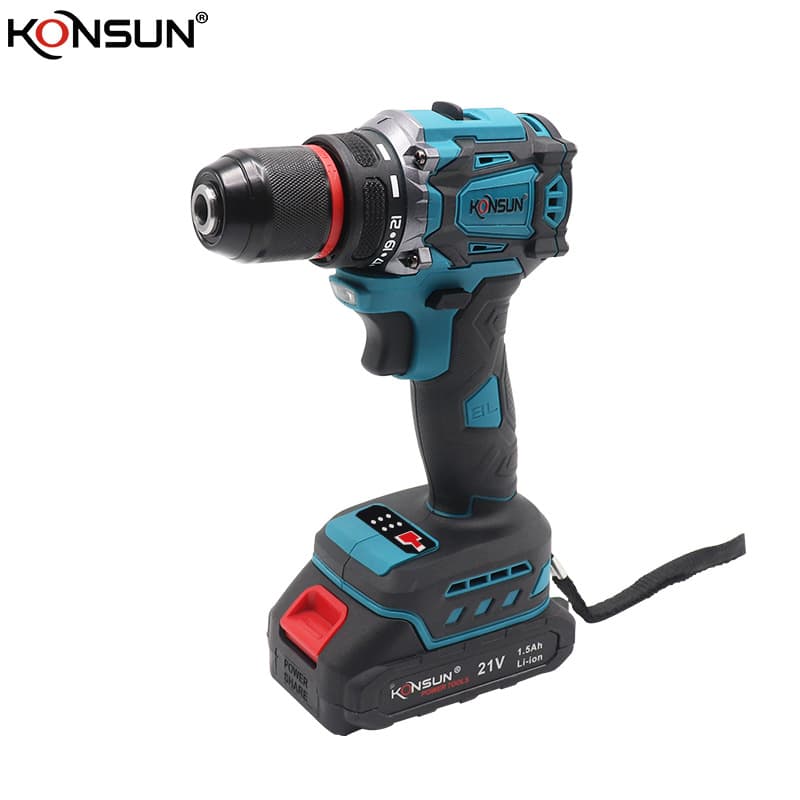 21V Multifunctional Rechargeable 10mm Hand Drill 21+1 Brushless Lithium Electric Drill Electric Screwdriver Drill Bit Set