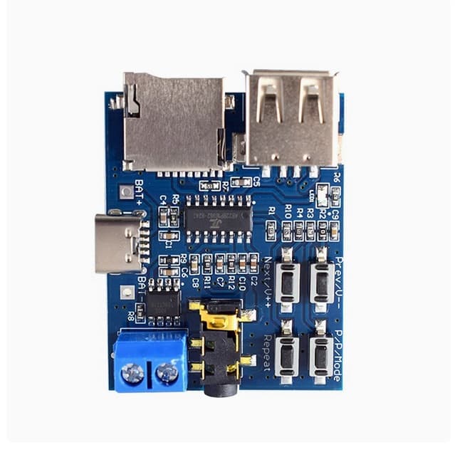 MP3 Lossless Decoding Board with Built-in Amplifier, MP3 Module, MP3 Decoder, TF Card and USB Flash Drive Decoding Player