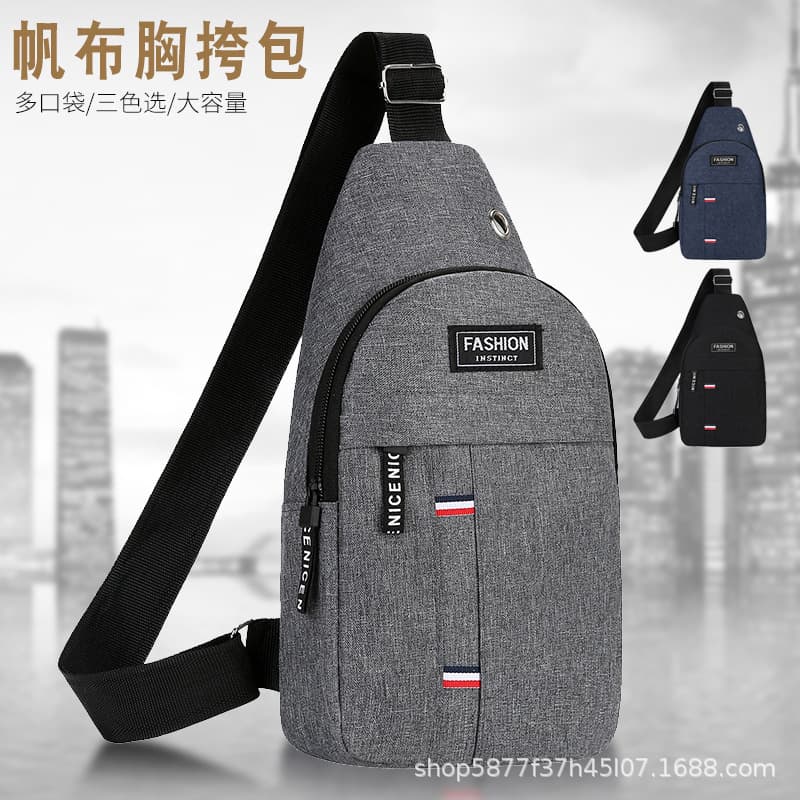 New Cross-Border Men's Chest Bag Fashion Trend Oxford Cloth Single Shoulder Backpack Korean Style Men's Casual Shoulder Crossbody Bag