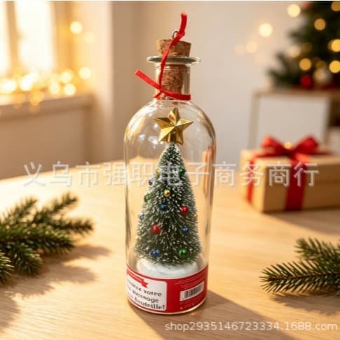 Cross-border new product Christmas Tree Message in a Bottle Christmas message in a bottle audio gift