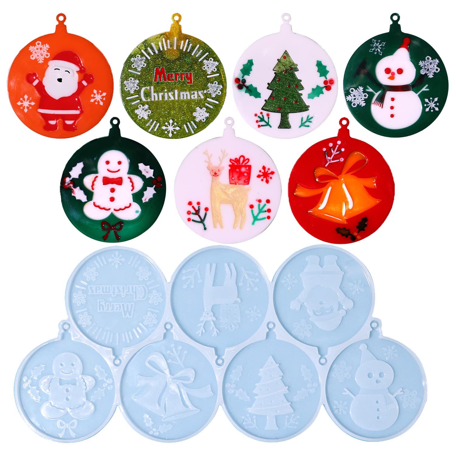 Proud DIY Christmas Tree Decoration Tag Bag Keychain Creative Tag Silicone Mold Cross-border