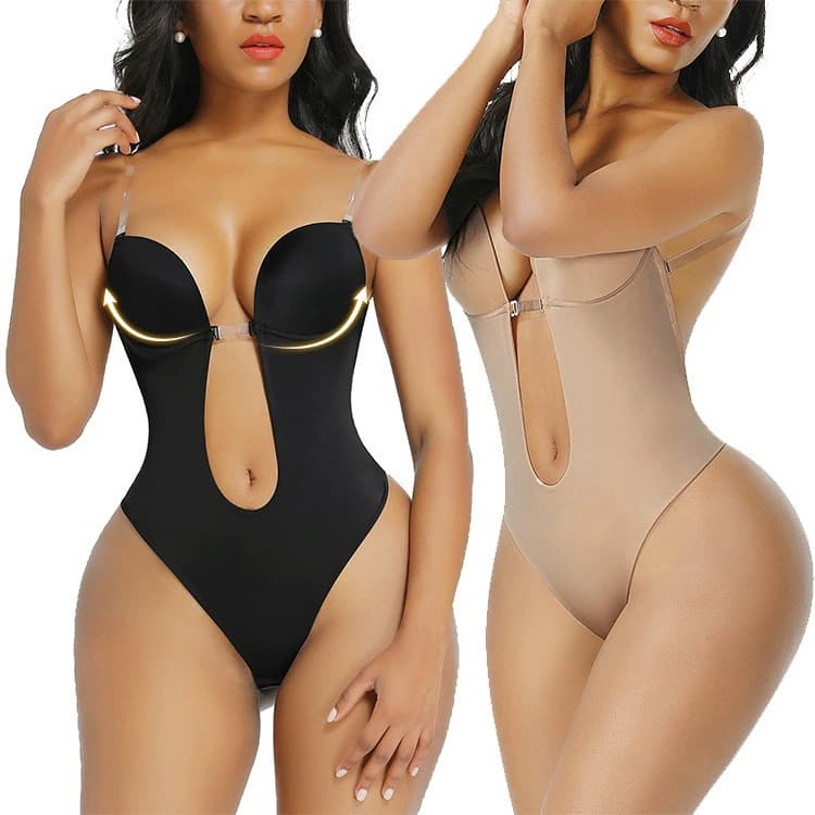 European and American Shapewear Invisible Body Shaper Backless Corset for Wedding Evening Dress Women's Bodysuit 7710
