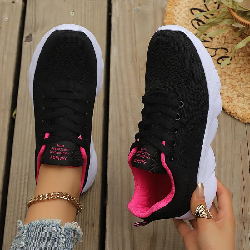 Comfortable women's shoes, breathable 2026 spring and autumn new style mesh lightweight soft-soled mesh shoes, sports shoes, casual shock-absorbing running shoes