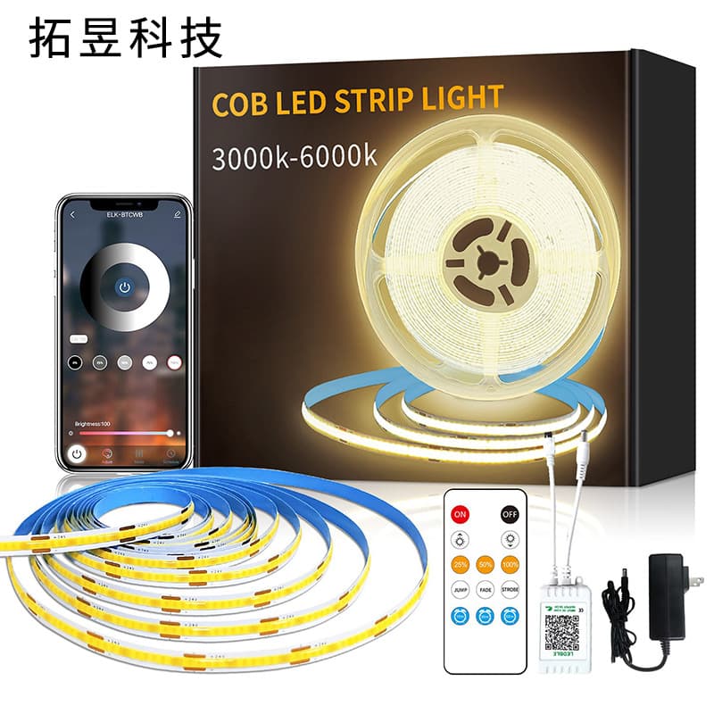 Cross-border supply of COB flexible light strips 24V low voltage DIY home decoration ceiling styling light strips set wardrobe LED light strips