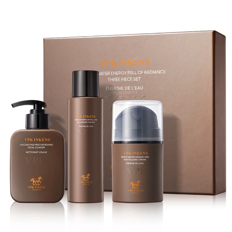 VPK Men's Hydrating and Revitalizing Three-Piece Set 168g+120ml+50g Men's Skincare Kit