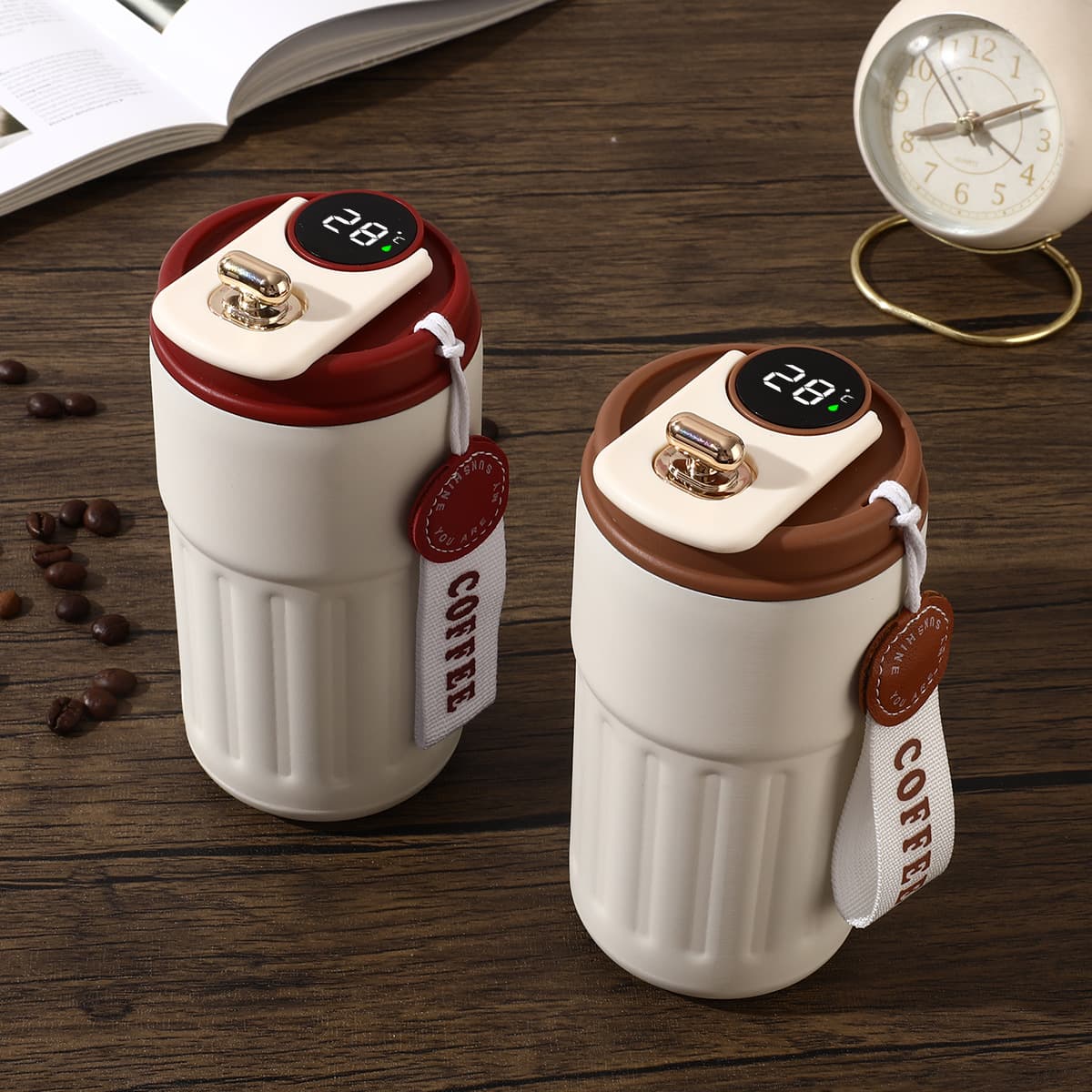 316 Stainless Steel High-End Car Vacuum Insulated Mug Smart Coffee Cup Portable Travel Student Water Bottle Wholesale