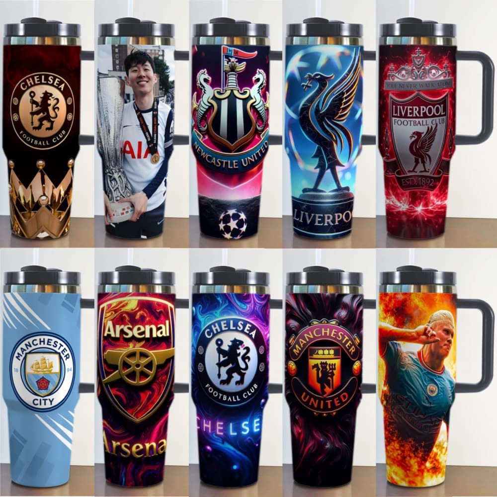 Premier League Team Arsenal Liverpool Chelsea Car Cup Big Mac Insulated Cup Stainless Steel Ice Cup
