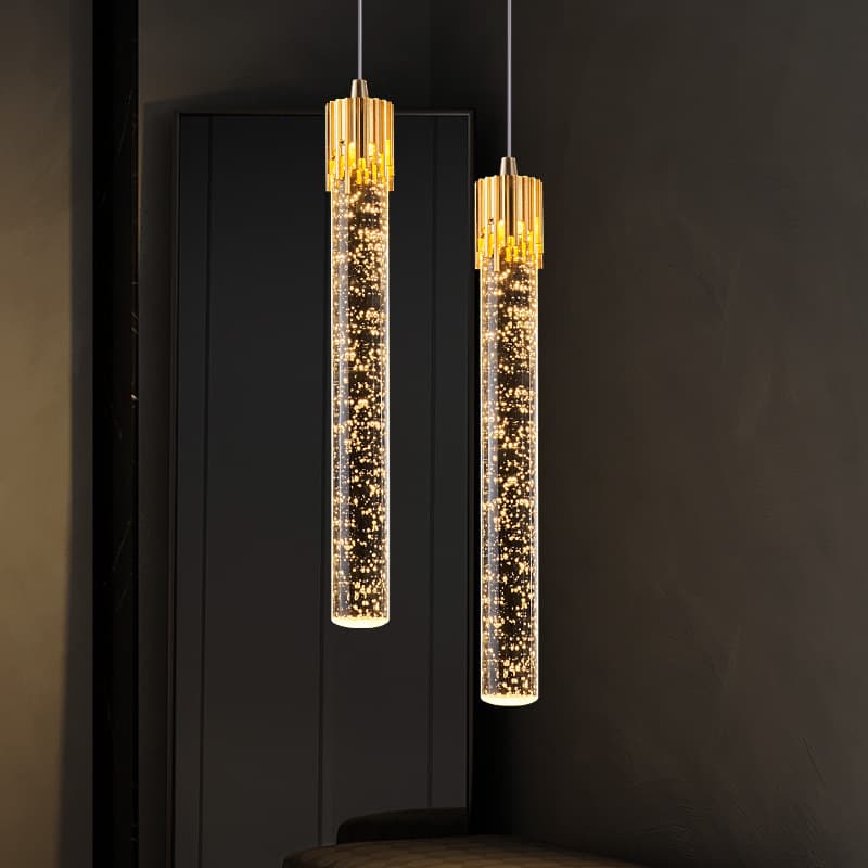 Light luxury Nordic crystal restaurant lamp bedside aisle bar front desk chandelier staircase villa duplex floor chandelier
