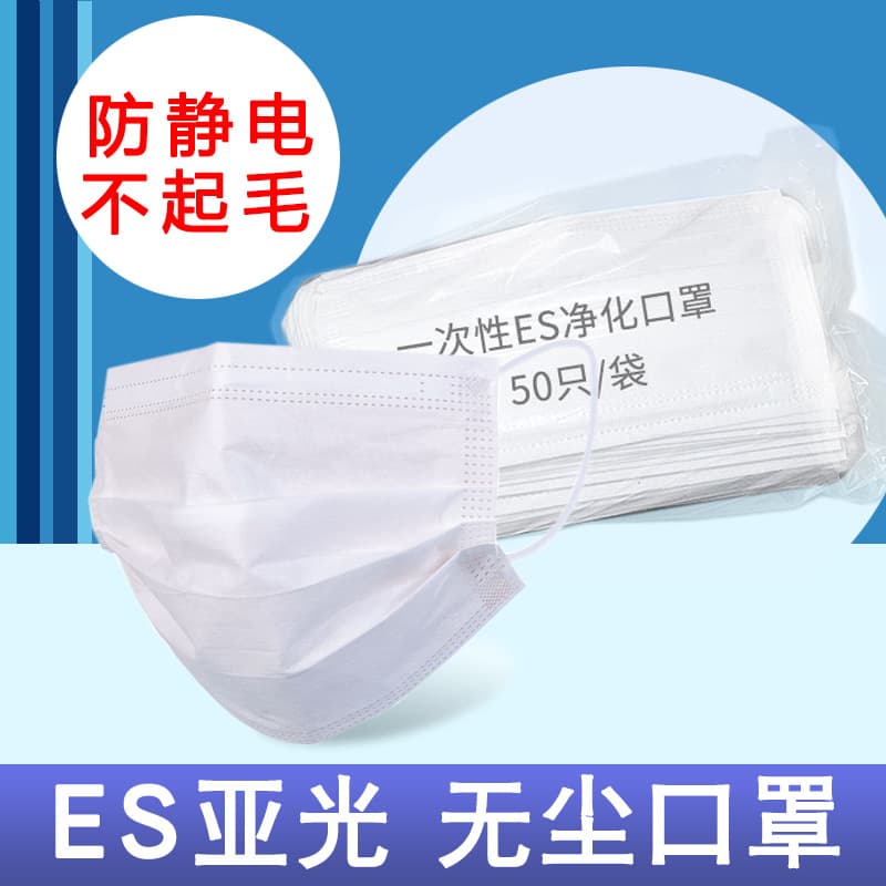 ES Matte Mask Purification Anti-Static Activated Carbon Four-Layer Individually Packed Cleanroom Laboratory Mask
