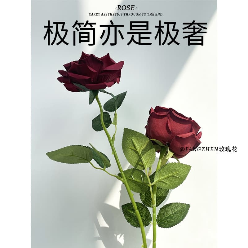 Simulated flower scene layout wedding simulation single rose wedding flower arrangement living room flower decoration simulated flower ornaments