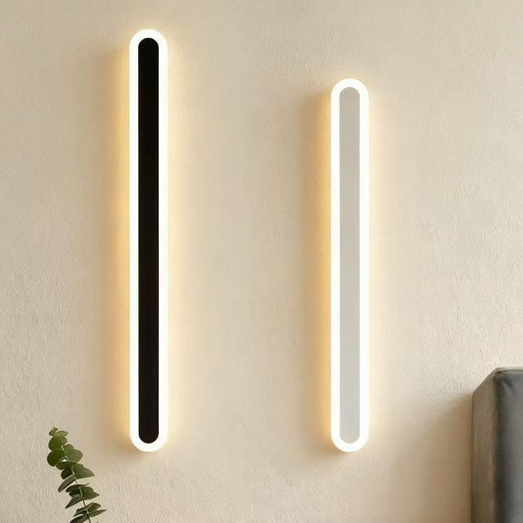 Nordic minimalist long bedroom bedside wall lamp modern LED background wall TV wall living room stair aisle wall lamp