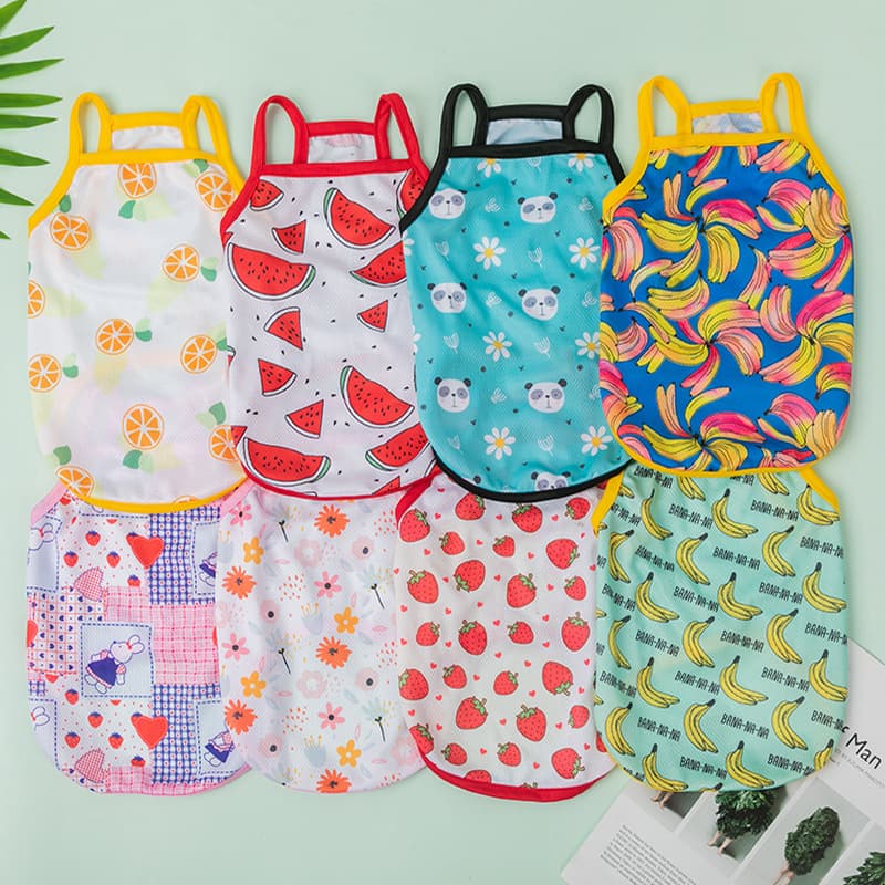 Pet Clothes Cat Clothes Fashionable Floral Print Dress Comfortable Cotton Material Various Sizes Available