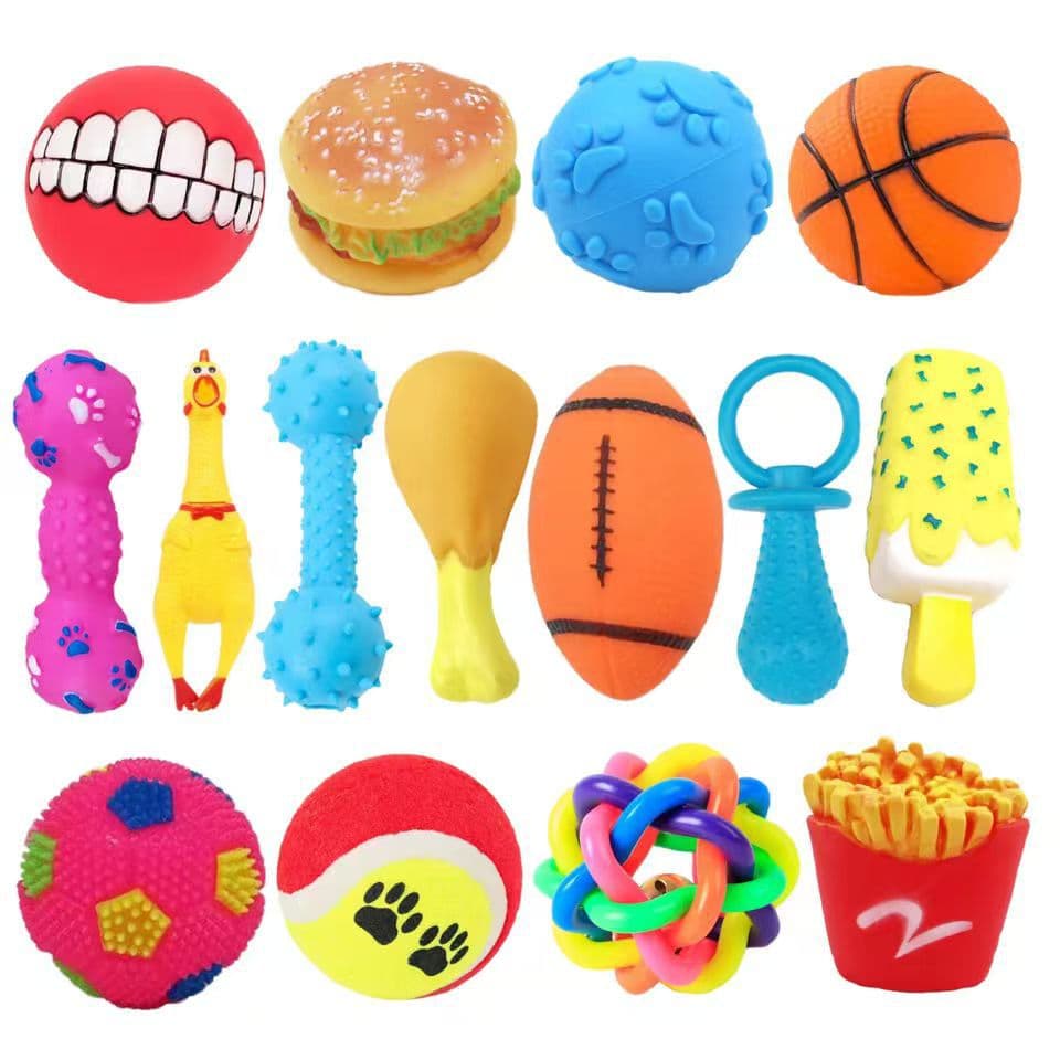 Dog Toy Ball, Teething, Bite-Resistant and Sound-Making Toy, Large Dog Puppy, Golden Retriever Teddy, Teeth Cleaning and Boredom Relief Training Supplies