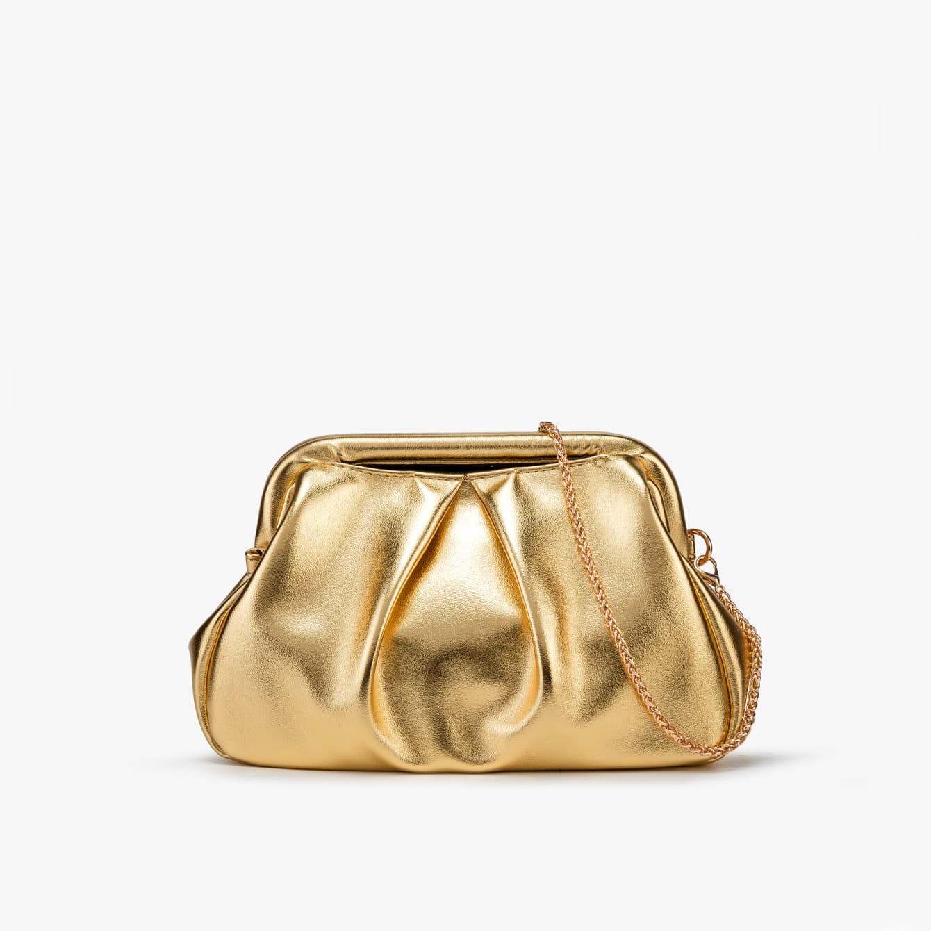 European and American New Large Capacity Women's Evening Bag Chain Banquet Shoulder Crossbody Formal Clutch Pleated Bag