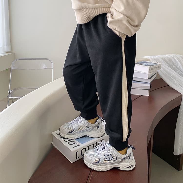 Lightning Sample: Kids Sweatpants Spring/Autumn Boys Striped Casual Pants, Girls Baby Versatile Cuffed Sweatpants Trendy