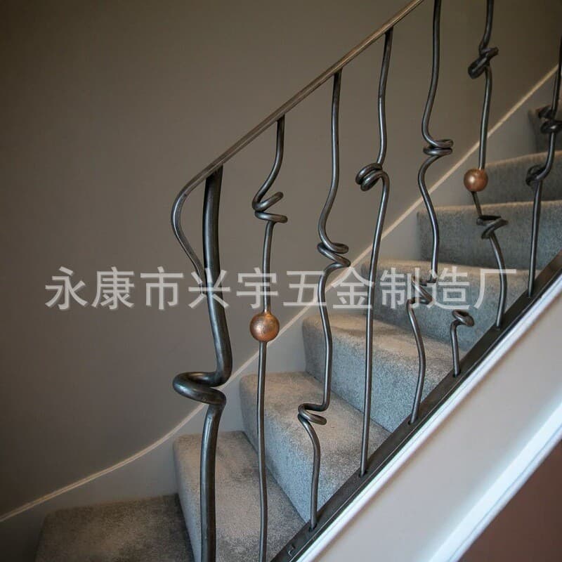 Retro Forged Iron Railings - Rural Yard and Courtyard Fencing, Solid Forged Anti-Climb Craftsmanship