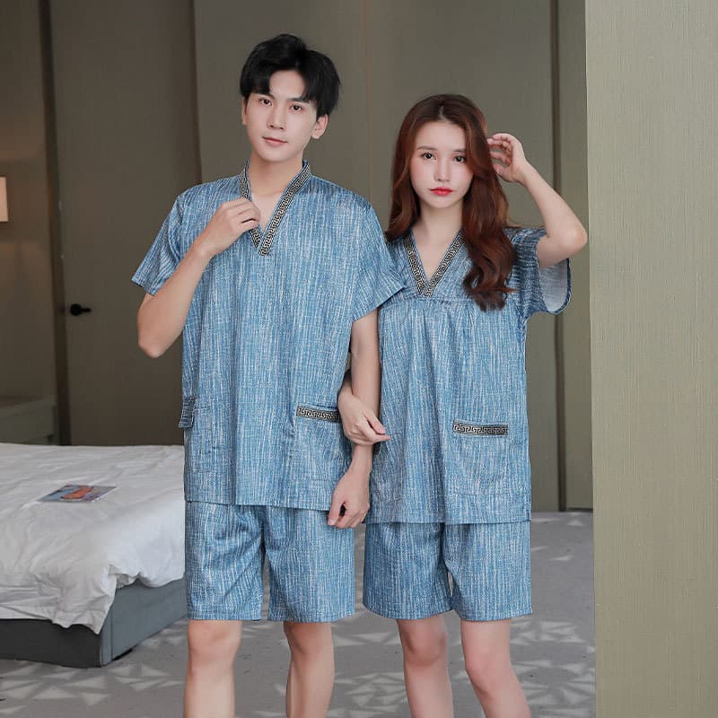 Sauna Suit Women Cotton Set Couple Plus Size Cotton Sauna Suit Men Massage Bathrobe Sauna Clothing
