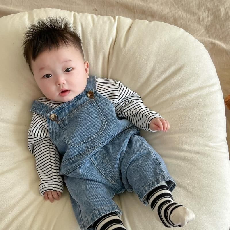 2026 New Baby Spring Autumn Boys Girls Clothes Denim Overalls Bodysuit Romper Trendy Casual Overalls