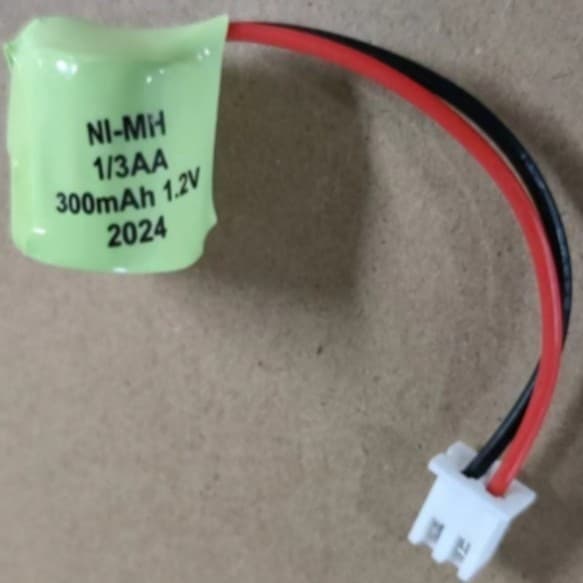 1/3AA 300mAh 1.2V Rechargeable Ni-Cd Battery