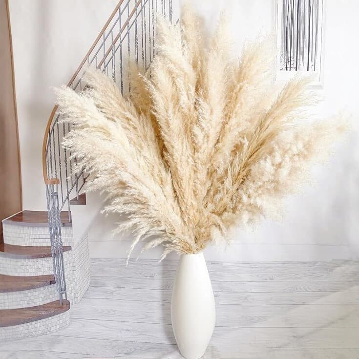 Large Pampas Grass Dried Flower Bouquet, Large Reed Wedding Decoration, Nordic Style Natural Premium Dried Flower Bouquet Wholesale