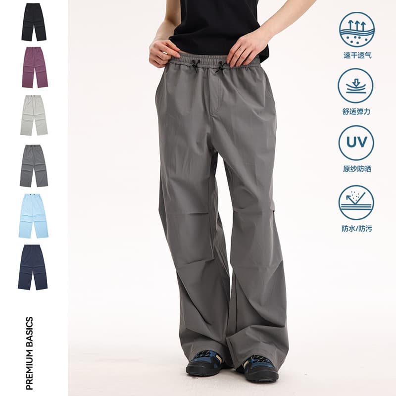 UNF Lightweight Waterproof Quick-Dry Sun-Protection Paratrooper Pants Outdoor Hiking Climbing Loose American Casual Cargo Pants for Men and Women