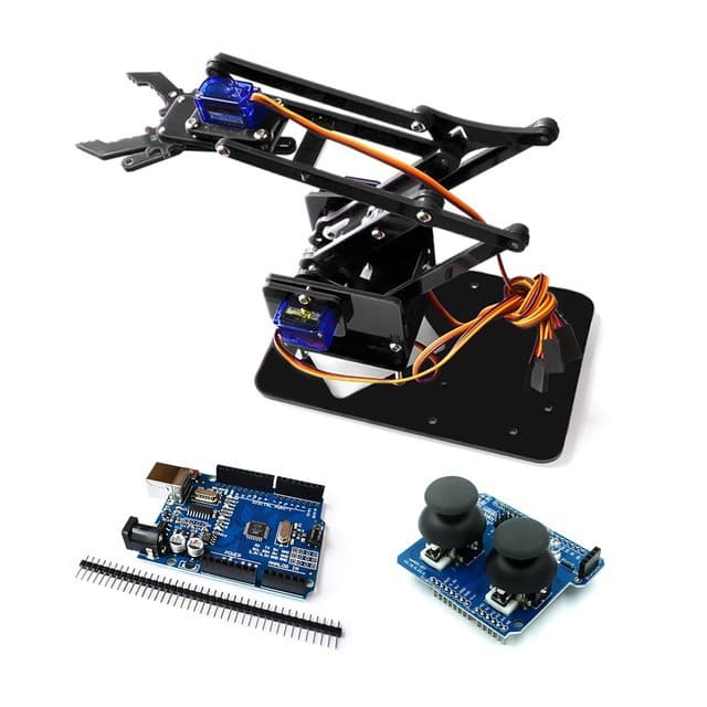 4-DOF Acrylic Robotic Arm Manipulator for Arduino Raspberry Pi Kit DIY