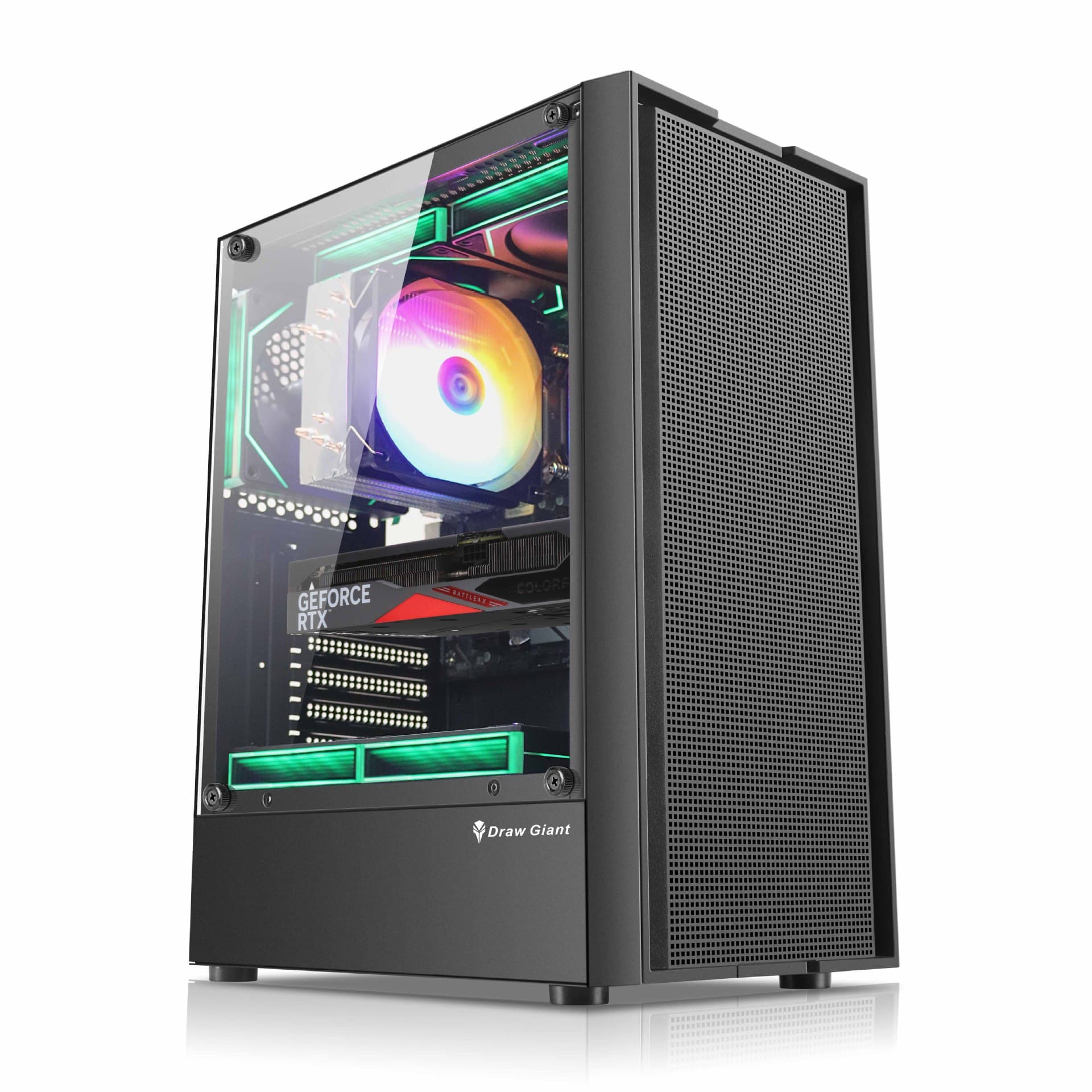 Amazon ATX Full Side-Through Tempered Glass Side Panel Gaming Case Host Case Empty Case