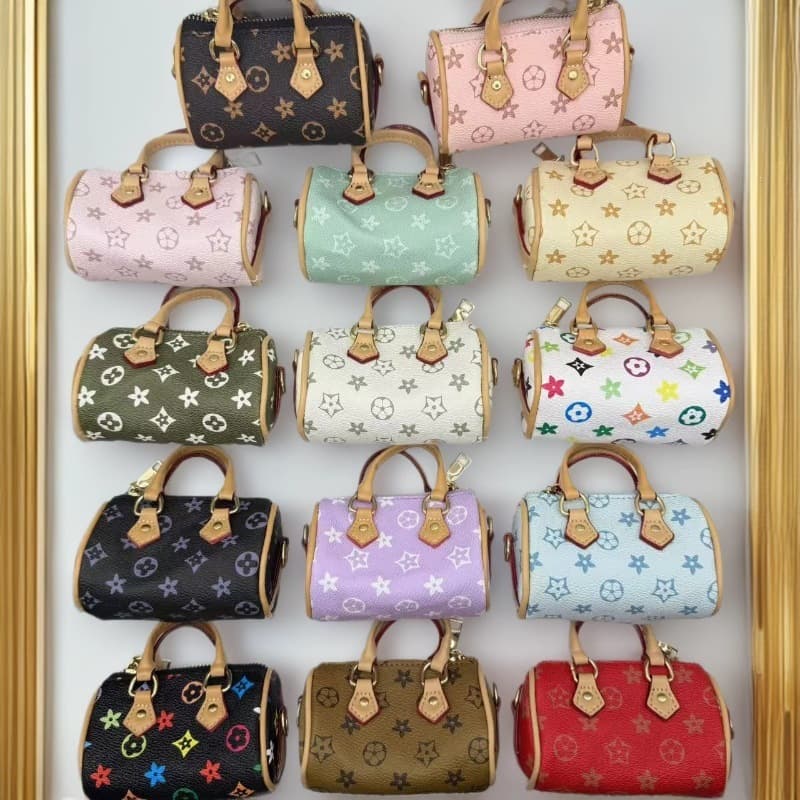 Mini bag, stationery charm, dopamine color scheme figurine, Chinese trendy design stationery charm, back-to-school mini bag