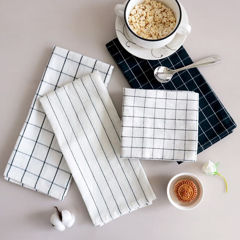Nordic Style Black Series Home Fabric Napkin Photography Backdrop Cloth Kitchen Food Napkin Tea Towel
