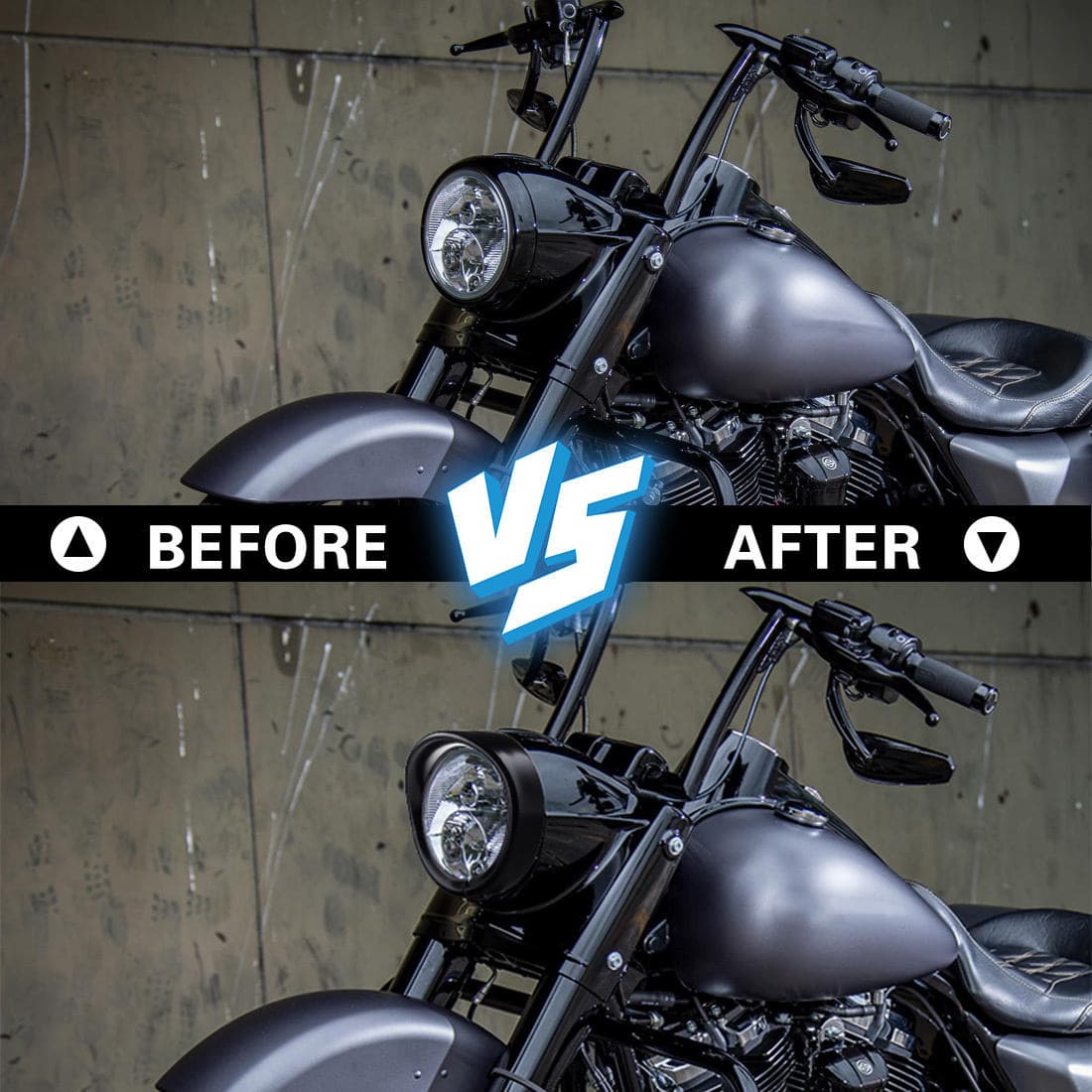 7-inch round headlight fixed metal bracket suitable for Harley motorcycles modified headlight protective cover rain brim