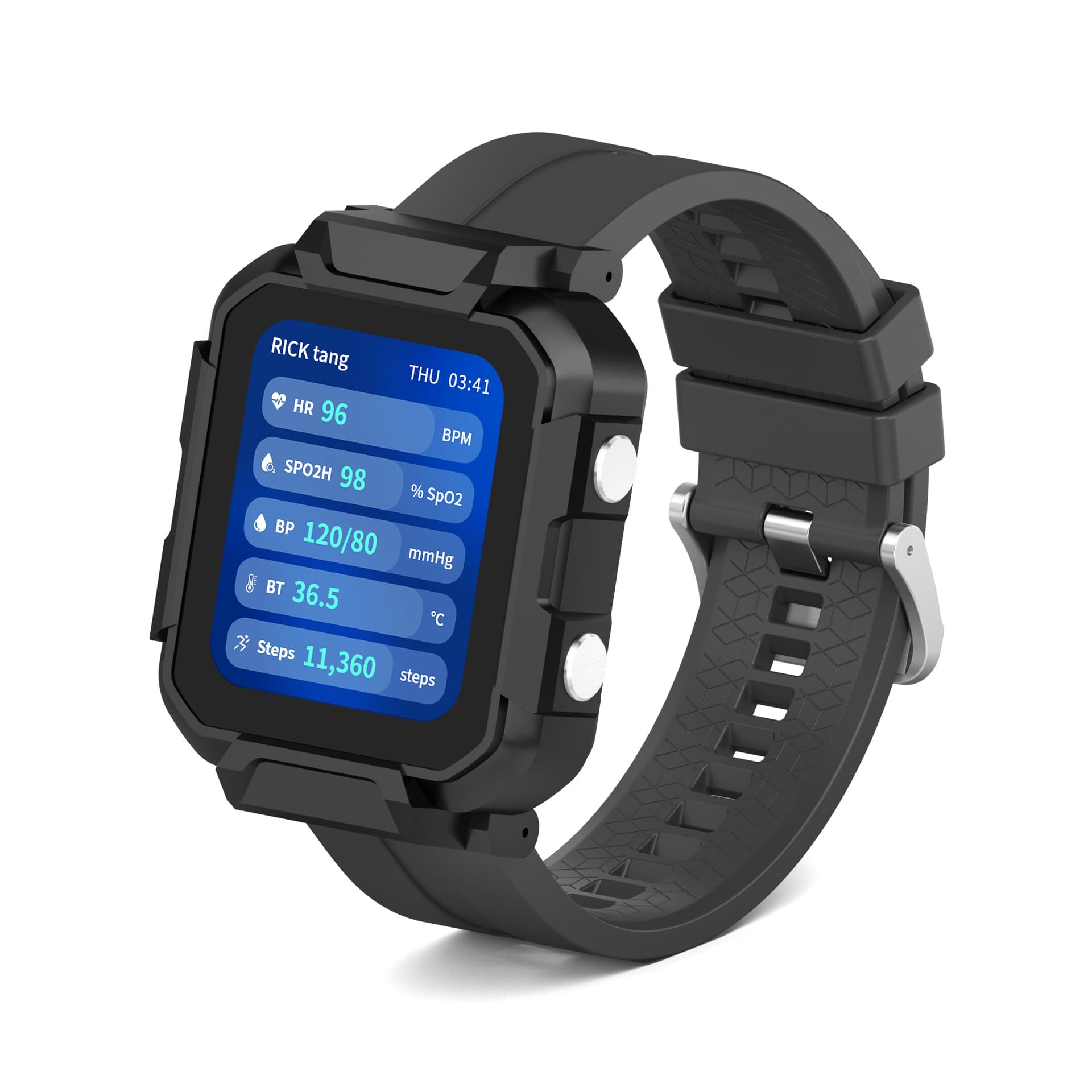 Smartwatch for Sanitation and Construction Site Workers with Altitude, Longitude, and GPS Positioning Data API Interface