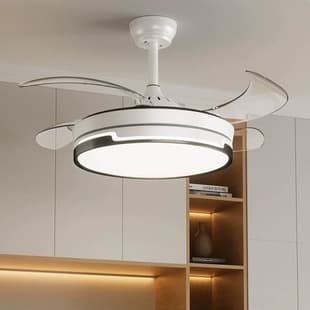 Lighting 2026 New Invisible Fan Light, Ceiling Fan Light, Ceiling Mounted for Home Living Room Dining Room Bedroom Electric Fan Ceiling Light
