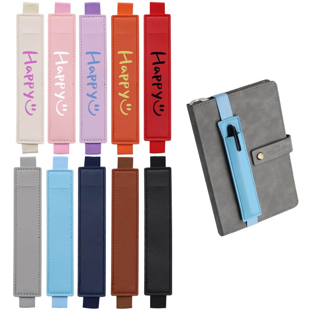 Notebook Elastic Adjustable Stretch Leather Tablet Capacitive Rubber Pen Holder Conference Book Clip Pen Stand